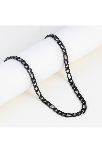 Gümüş Pazarım Black Gourmet Men's Steel Necklace