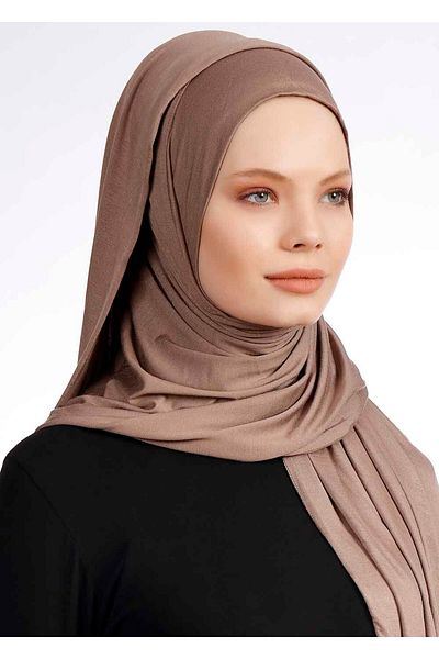 Ecardin Dark Mink Lycra Πρακτικό Άνετο Σάλι - St 277