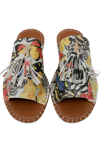 Dogo Women's Vegan Leather Multicolored Slippers - Grace Comes In Many Colors Design