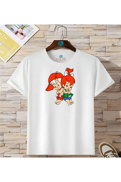 Gölge Store Bambam și pietriș - Tricou unisex oversize cu imprimeu pe piept
