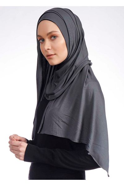 Ecardin Σκούρο Γκρι Πρακτικό Άνετο Απλό Σάλι Lycra - St 277