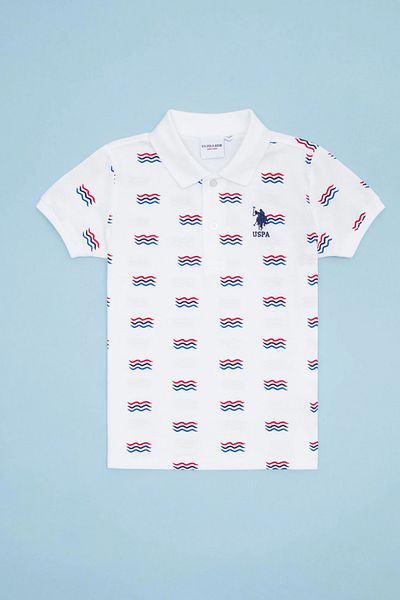U.S. Polo Assn. Tricou cu gât polo pentru băiat