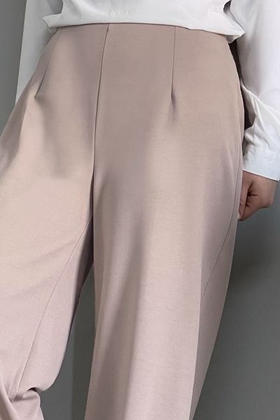 InStyle بنطلون واسع الساق بخصر مطاطي - حجري