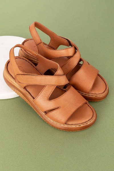 Gondol Hakiki Deri Ortopedik Taban Rahat Günlük Sandalet Imk.073