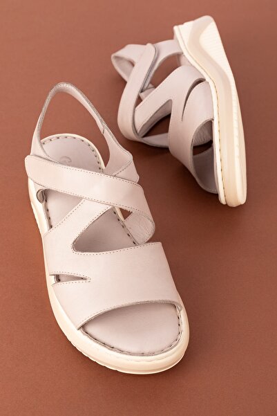 Gondol Sandale de zi cu zi confortabile din piele naturală Ortopedică Imk.073