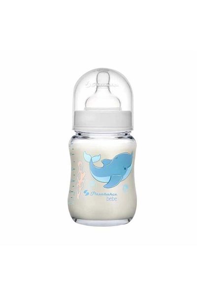 Paşabahçe Dolphin Fish Glass Baby Bottle 120 Ml