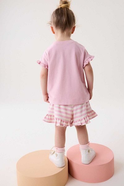 Next Baby sweatshirt and shorts rabbit pattern Ruffle double Set