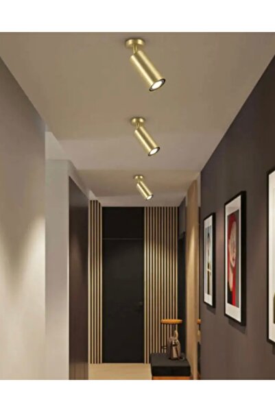 burenze Modern Avize Tavana Sıfır Plafonyer GU-10 duy Eskitme Gold Avize