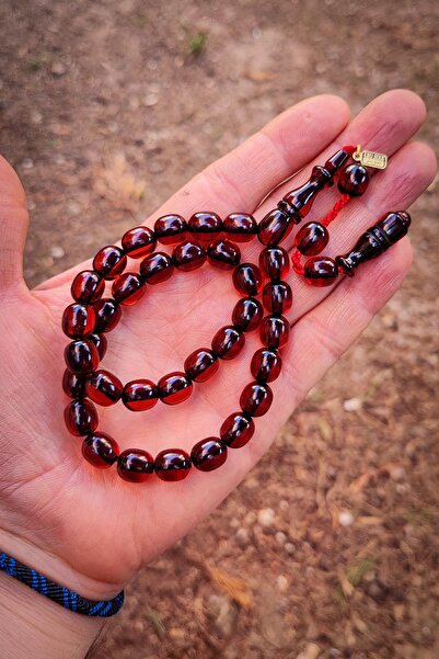 Vip Kehribar 9x10 mm Vişne Çürüğü Çubuk Sıkma Kehribar Tesbih | Ebu Sırr Usta...