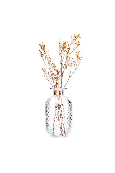 Missi 15 cm Drop Embossed Vase Glass