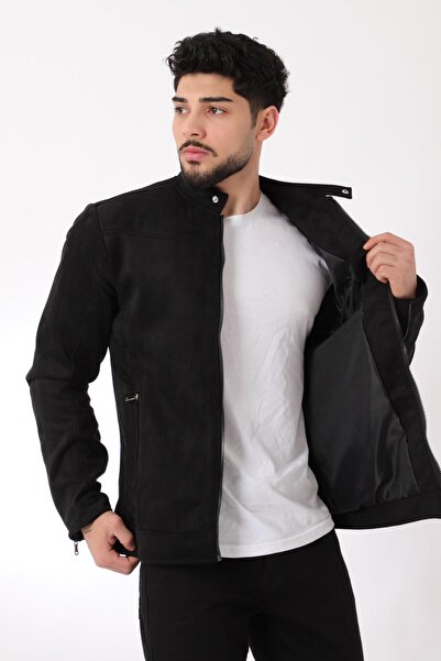 Stilkombin Kol Detay Hakim Yaka Süet Mevsimlik Mont BL 1710-60286