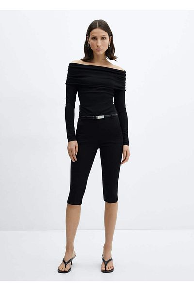 MANGO Woman Knitwear Sweater - Off-the-Shoulder Design