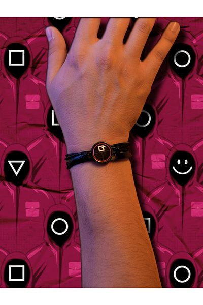EZG Business Squid Game Leather String Bracelet - Model Design