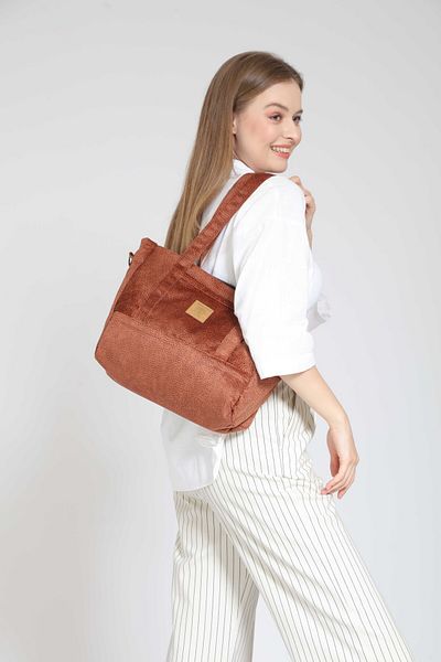 Street Bag Stil etnic boem - Geantă de umăr portocalie simplă arsă