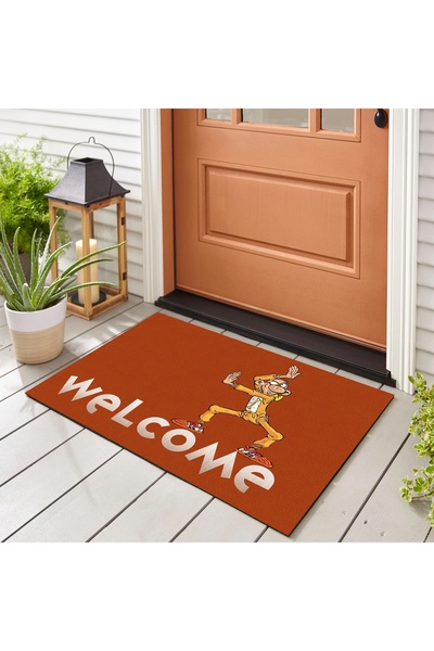 FERRAGNI HOME Porcellana Firenze Imported Door Mat Outdoor and Indoor Compatible Most Hero Rıdvan Themed 45*65 Cm Non-Slip Base