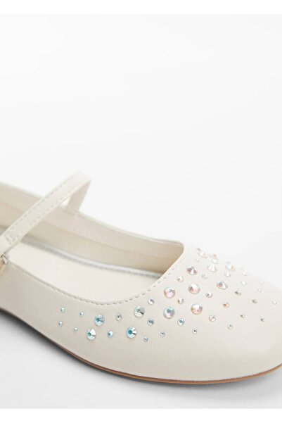 MANGO Kids White Ballerina Flats for Kids