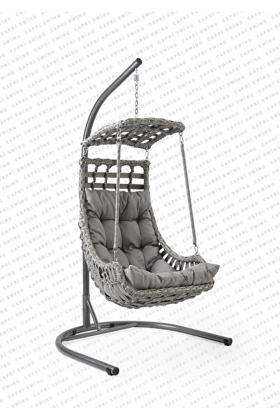 Çavdar Group Asos Rattan Tek Kişilik Salıncak Bahçe Balkon Teras Salıncağı