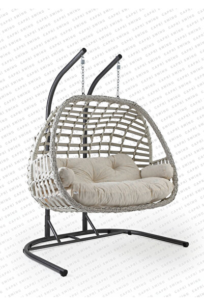 Çavdar Group Almila Rattan İkili Salıncak İki Kişilik Bahçe Balkon Teras Salı...