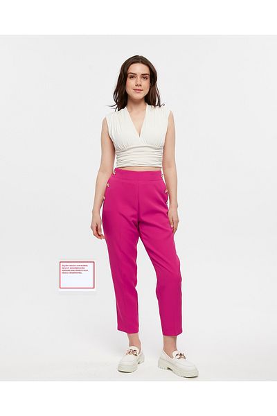 HANIMCA GİYİM Seasonal Side Pocket Button Detailed Women's Trousers