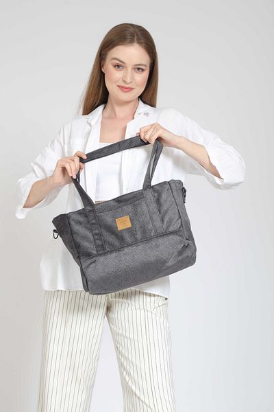 Street Bag Geantă de umăr pentru femei în stil etnic boem - Design simplu de culoare antracit