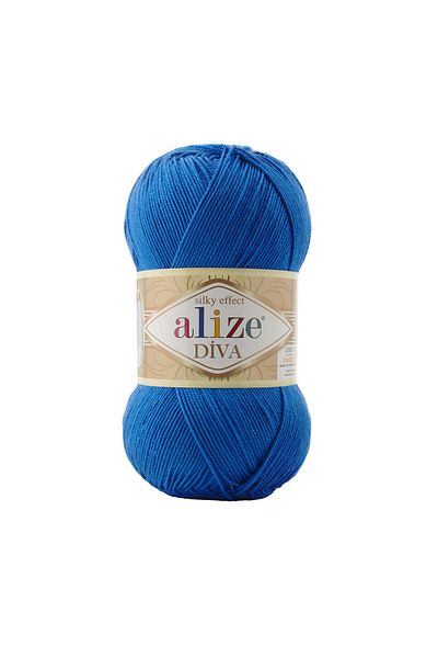 Alize Diva 132 - 100 Gr.Saks Blue Hand Knitting Yarn