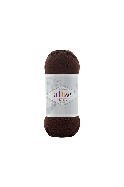 Alize Diva Fine 26 Brown Colored 100 Gr Knitting Yarn