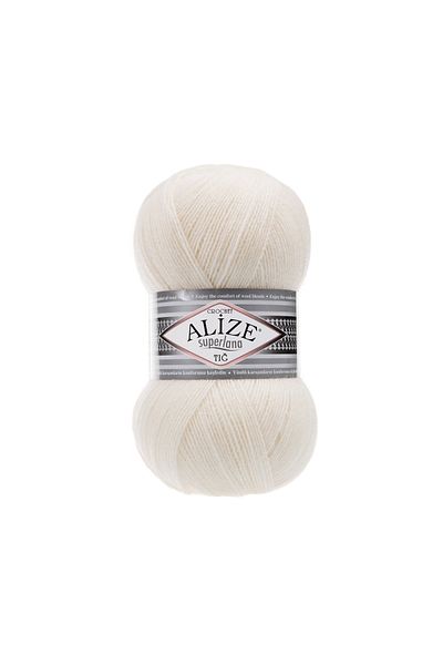 Alize Superlana Crochet 62 - Light Cream 100 Gr Πλεκτό νήμα χειρός