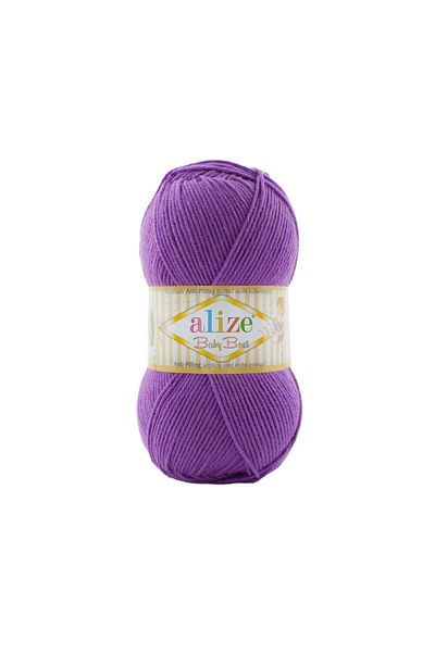 Alize Baby Best 133 - 100 Gr. Violet Hand Knitted Lanyard