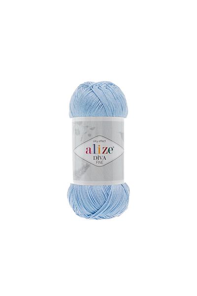 Alize Diva Fine 350 Blue Freesia 100 Gr Knitting Yarn
