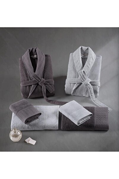 İyi Geceler İstanbul Istanbul Essence Family Set - Καληνύχτα Ανοιχτό Γκρι-Ανθ...