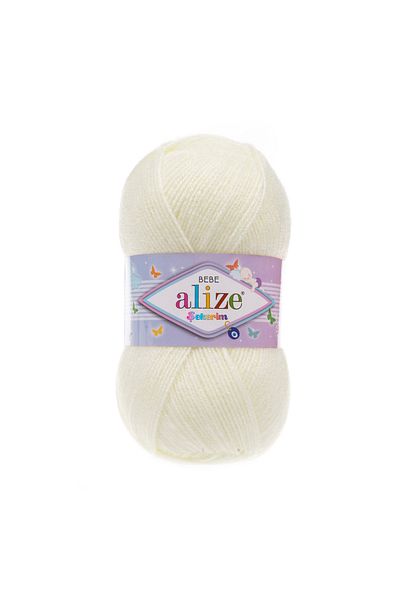 Alize 100 Gr Şekerim Bebe - 1 Cream Anti-pilling Hand Knitting Thread