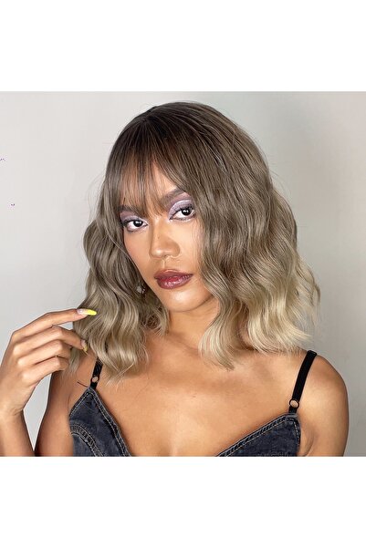 Doğal Görünümlü Medikal Peruk Saç ve Süper Rus kumralı ombreli