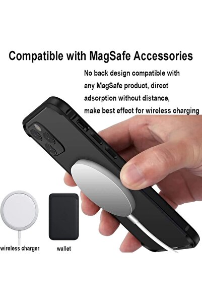 m.tk moveteck İphone 15 Pro Max Kılıf Metal Görünümlü Silikon Çerceveli Bumper Kılıf Köşe Korumalı Çıkıntılı Mika