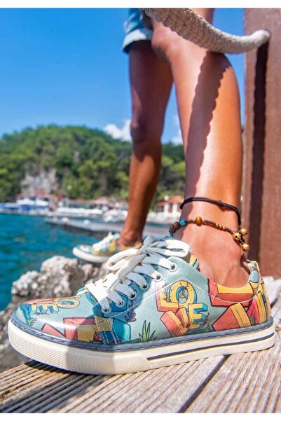 Dogo Жіночі веганські шкіряні різнокольорові кросівки - Дизайн Love