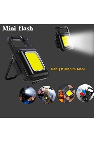 İBOVİA Mini 30 Ledli Mıknatıslı Anahtarlık Flash Kamp Lambası Askılı Kapak Aç...