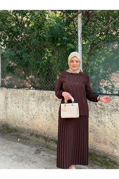 Zübeyde Sayın Σετ Hijab με πλισέ