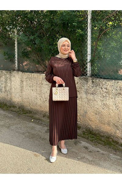 Zübeyde Sayın Σετ Hijab με πλισέ