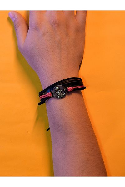 EZG Business Pokemon Charmander Leather String Model Bracelet