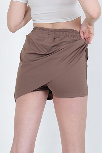 TİGERS Γυναικείο γυαλιστερό σορτς TIGERSS με ψηλόμεσο