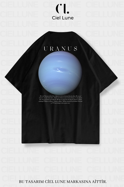 NEVERMIND Unisex Femei Bărbați Uranus Printed Design Special Tricou oversize