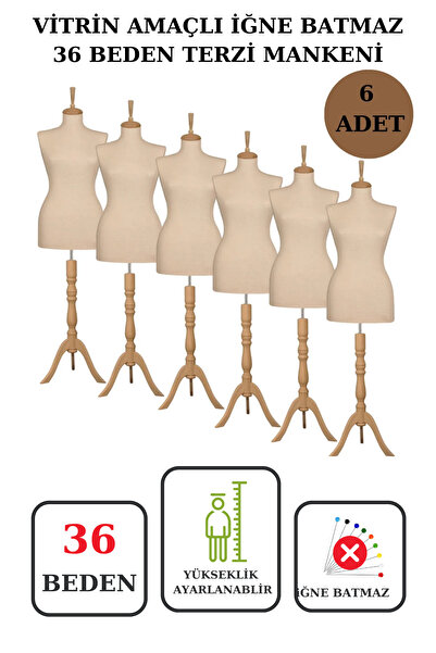 Manken İstanbul 6 Adet Vitrin Amaçlı 36 Beden Terzi Mankeni Vitrin Mankeni Ca...
