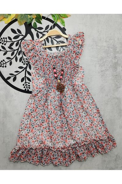 Beray Bebe Floral Chiffon Girl's Dress