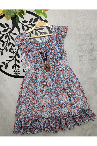 Beray Bebe Floral Chiffon Girl's Dress