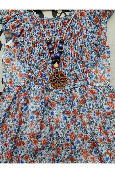 Beray Bebe Floral Chiffon Girl's Dress