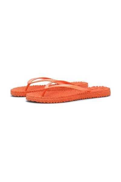 Ilse Jacobsen Hot Orange Cheerful01 - Orange Silvery Flip Flops