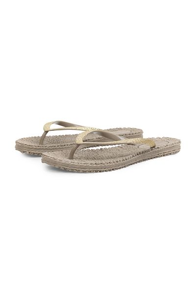 Ilse Jacobsen Atmosphere Cheerful01 - Beige Silvery Flip Flops