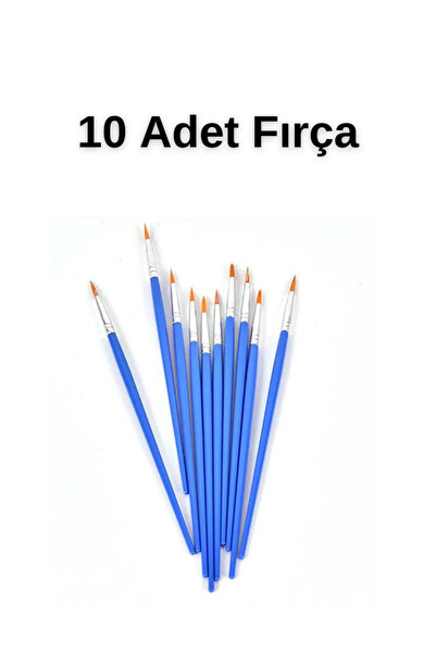 Emrah Gültekin 10 قطعة فرشاة طلاء أكريليك طلاء الغواش طلاء الإصبع فرشاة طلاء ...