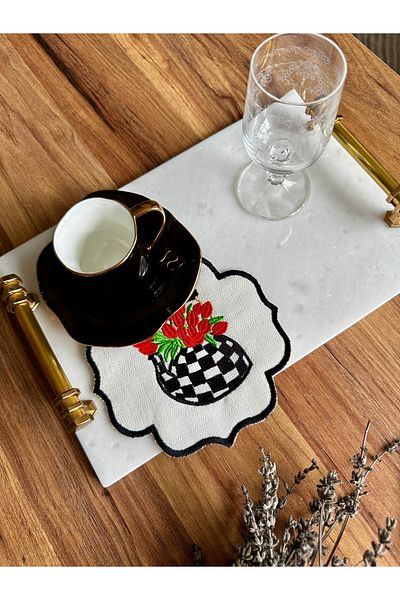 NURHAN HOME COLLECTION 2 Pieces Mackenzie Kettle Patterned Cocktail Serving Napkin