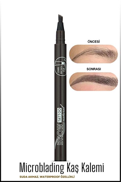 SEVRU Kaş Kalemi Doğal Görünüm Yeni Profosyonel Natural Kaş Dövme Kalemi Long Lastıng&waterproof No:02