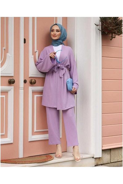 Markleydi Belted Kimona Set